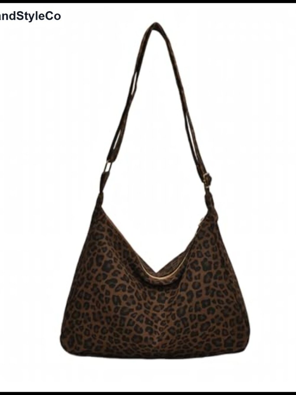 Leopard Cheetah Print Canvas Hobo Tote Bag Purse for Women with Zipper